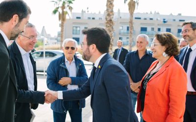 Pere Aragonès visita Terral: nuestra promoción de 62 viviendas de alquiler social en Sitges